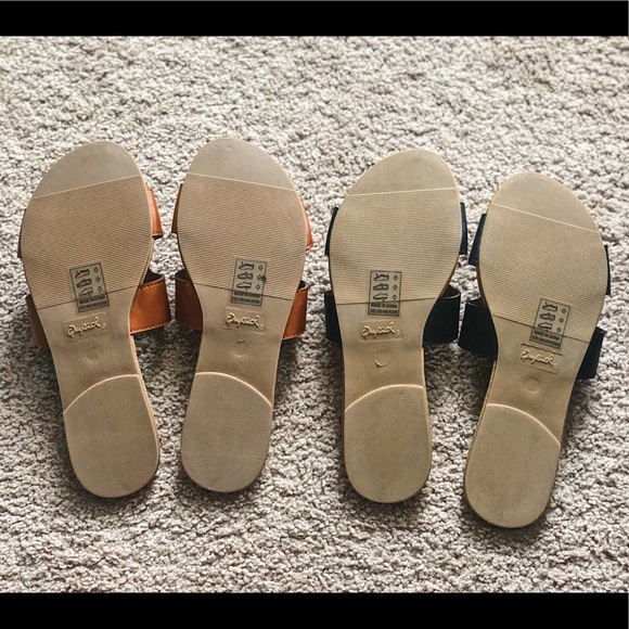 NEW - TAN COLOR - Qupid Slides Sandals Size 8 - Picture 6 of 6